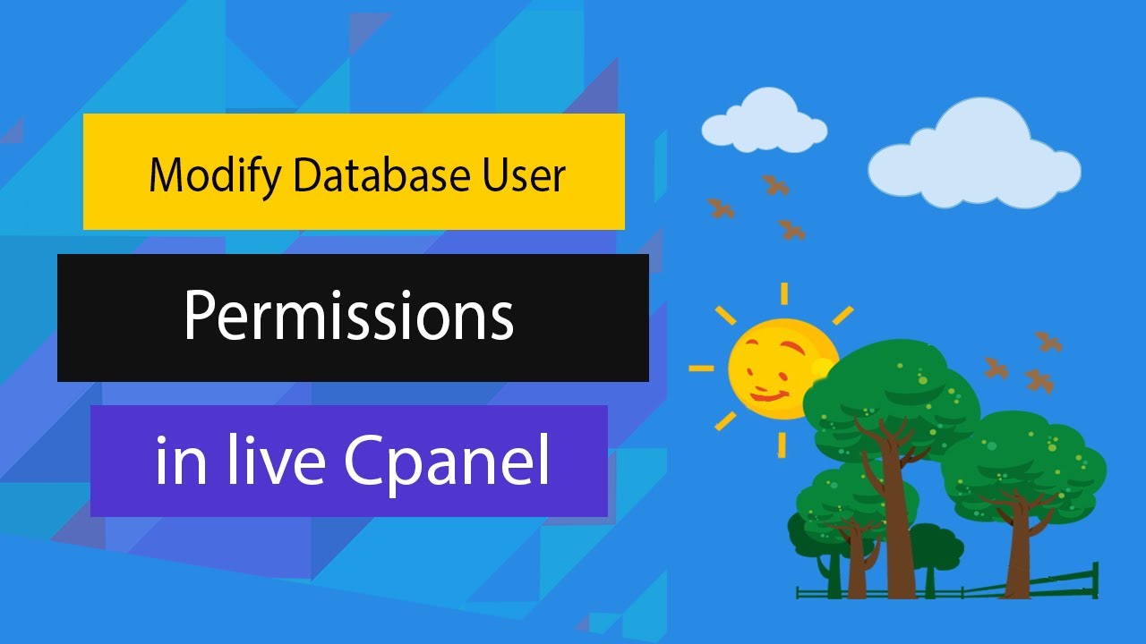 Modify user previlage in Mysql Database User in cPanel